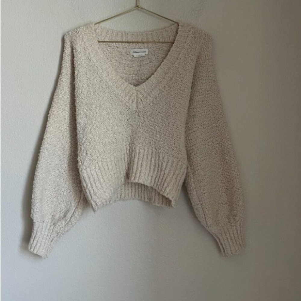 Lovers + Friends Women's Chunky Knit V-Neck Sweater in Cream